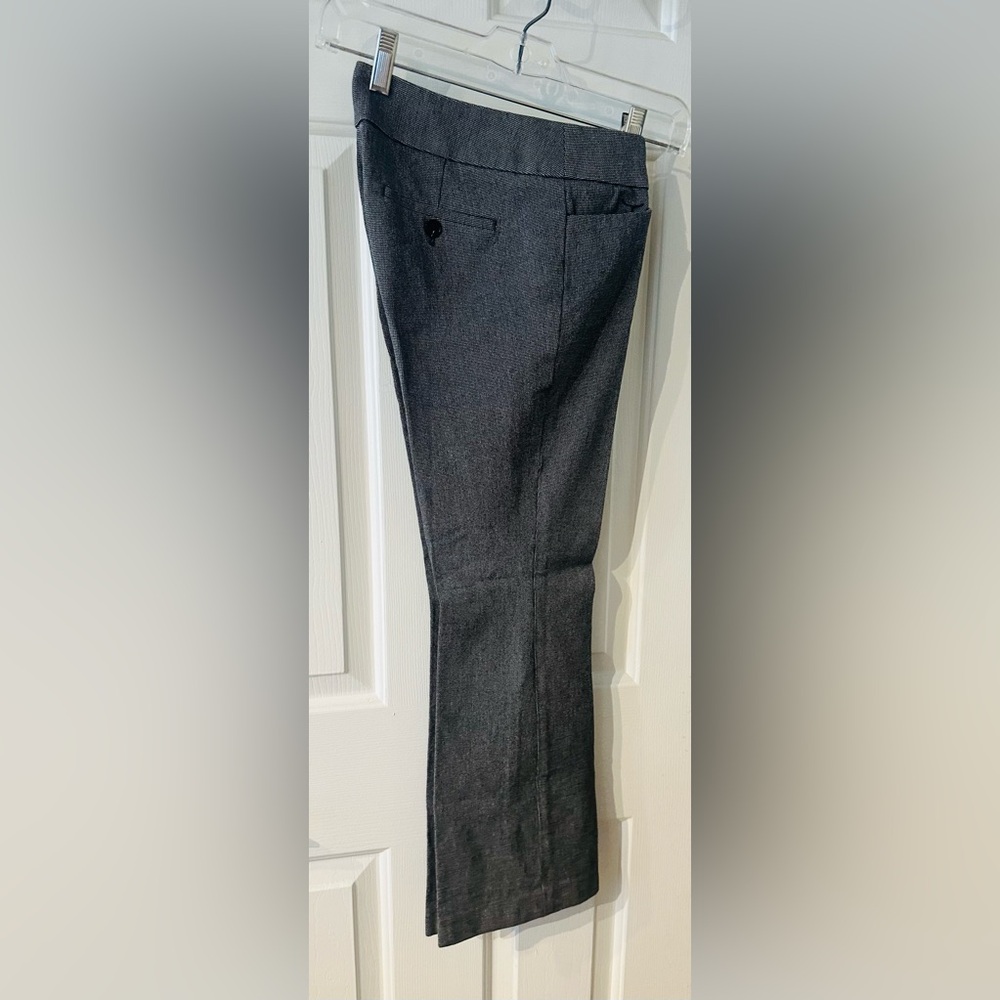 Stylish LOFT Marissa Bootcut Textured Black/Gray Trouser Pant - Size 4P